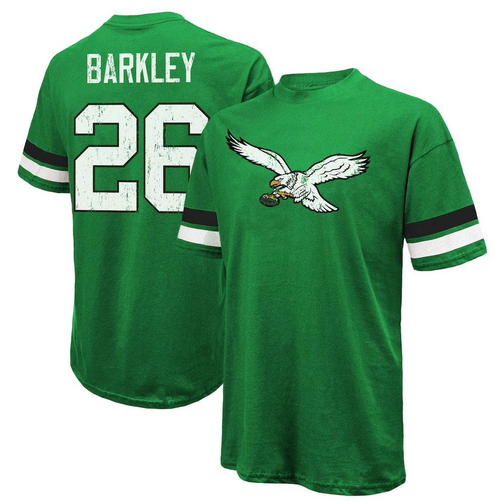 Saquon Barkley  Majestic Threads Name & Number Oversized T-Shirt - Philadelphia Eagles