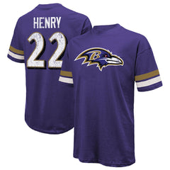 Derrick Henry  Majestic Threads Name & Number Oversized T-Shirt - Baltimore Ravens