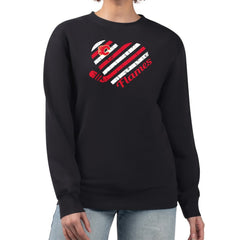 NHL Black Calgary Flames G-III 4Her by Carl Banks Women's Heart Graphic Pullover Sweatshirt