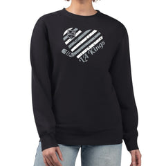 NHL Black Los Angeles Kings G-III 4Her by Carl Banks Women's Heart Graphic Pullover Sweatshirt