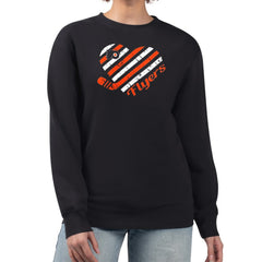 NHL Black Philadelphia Flyers G-III 4Her by Carl Banks Women's Heart Graphic Pullover Sweatshirt
