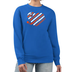 NHL Royal New York Islanders G-III 4Her by Carl Banks Women's Heart Graphic Pullover Sweatshirt