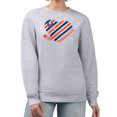 NHL Heather Gray New York Islanders G-III 4Her by Carl Banks Women's Heart Graphic Pullover Sweatshirt
