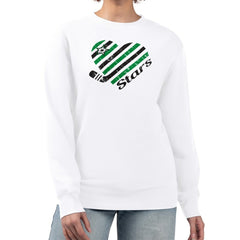 NHL White Dallas Stars G-III 4Her by Carl Banks Women's Heart Graphic Pullover Sweatshirt