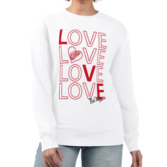NHL White Detroit Red Wings G-III 4Her by Carl Banks Women's Lots Of Love Team Logo Graphic Pullover Sweatshirt