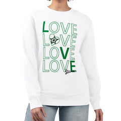 NHL White Dallas Stars G-III 4Her by Carl Banks Women's Lots Of Love Team Logo Graphic Pullover Sweatshirt