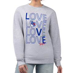 NHL Heather Gray New York Rangers G-III 4Her by Carl Banks Women's Lots Of Love Team Logo Graphic Pullover Sweatshirt