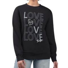 NHL Black Los Angeles Kings G-III 4Her by Carl Banks Women's Lots Of Love Team Logo Graphic Pullover Sweatshirt