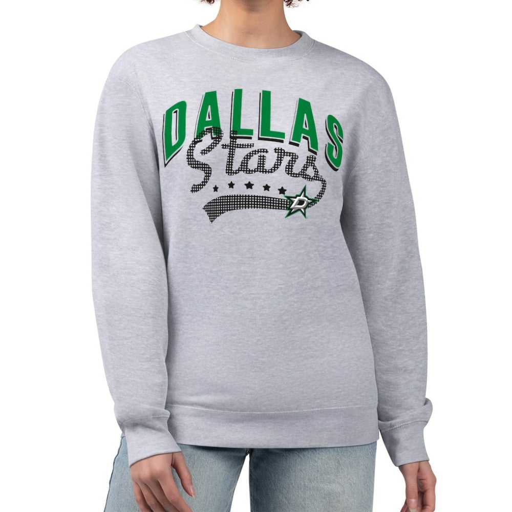 NHL Heather Gray Dallas Stars G-III 4Her by Carl Banks Women's Filigree Team Graphic Fleece Pullover Sweatshirt