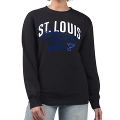 NHL Black St. Louis Blues G-III 4Her by Carl Banks Women's Filigree Team Graphic Fleece Pullover Sweatshirt