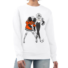 NHL White Anaheim Ducks G-III 4Her by Carl Banks Women's Hockey Girls Team Graphic Fleece Pullover Sweatshirt