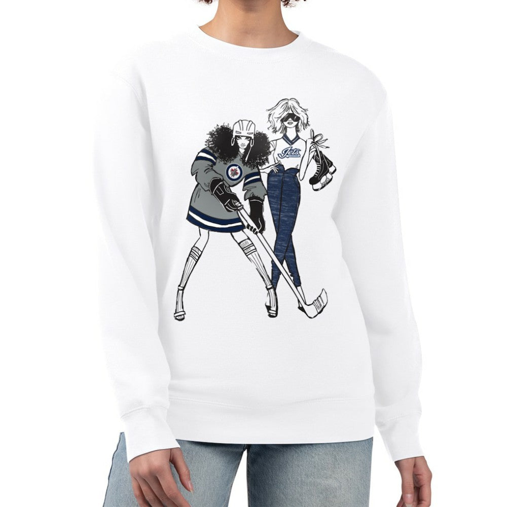 NHL White Winnipeg Jets G-III 4Her by Carl Banks Women's Hockey Girls Team Graphic Fleece Pullover Sweatshirt