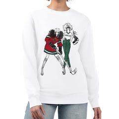 NHL White Minnesota Wild G-III 4Her by Carl Banks Women's Hockey Girls Team Graphic Fleece Pullover Sweatshirt
