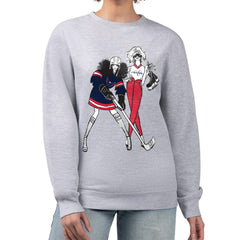 NHL Heather Gray Washington Capitals G-III 4Her by Carl Banks Women's Hockey Girls Team Graphic Fleece Pullover Sweatshirt