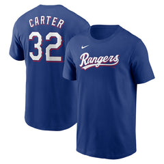 MLB Evan Carter Texas Rangers Nike Fuse Name & Number T-Shirt