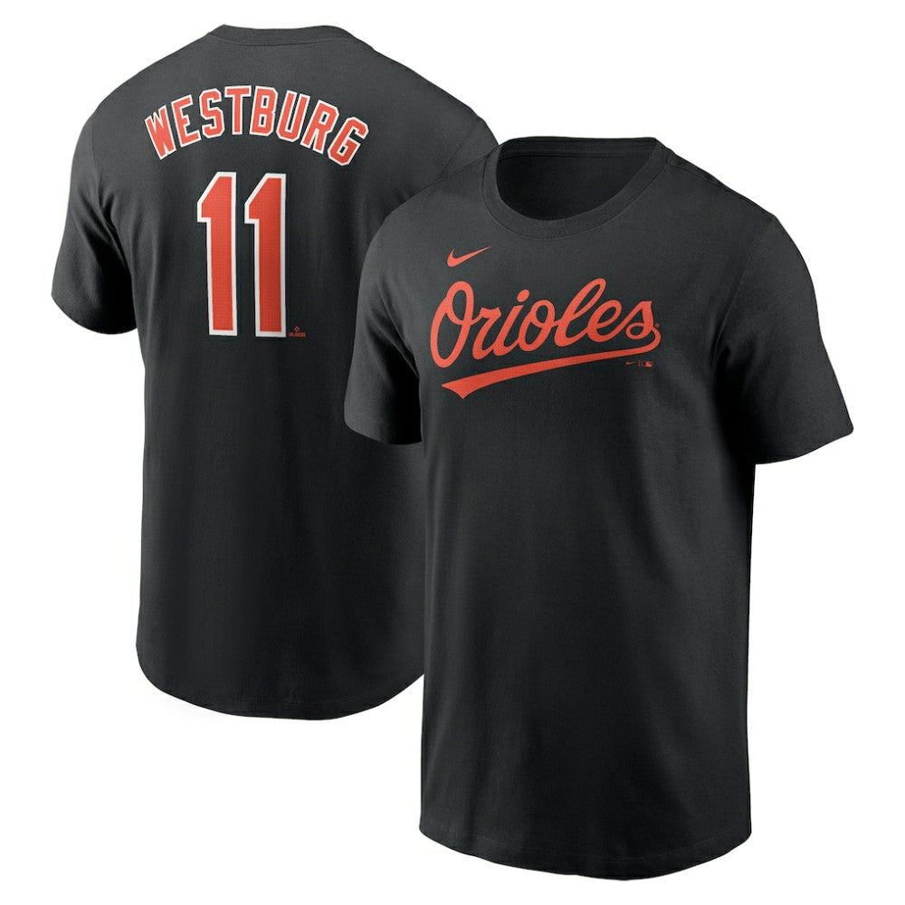 MLB Jordan Westburg Baltimore Orioles Nike Fuse Name & Number T-Shirt