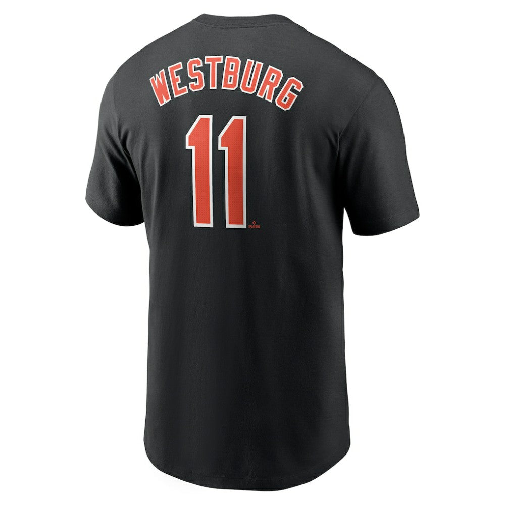 MLB Jordan Westburg Baltimore Orioles Nike Fuse Name & Number T-Shirt