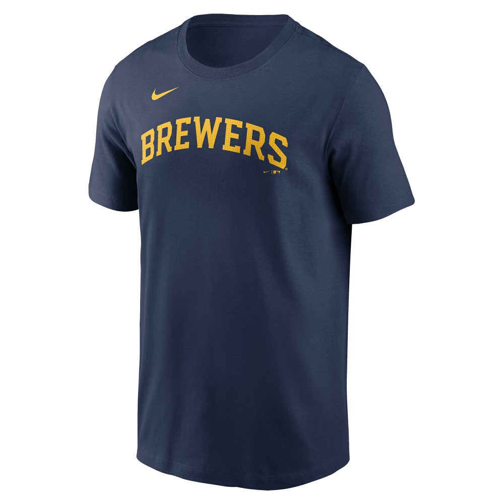 MLB Jackson Chourio Milwaukee Brewers Nike Fuse Name & Number T-Shirt