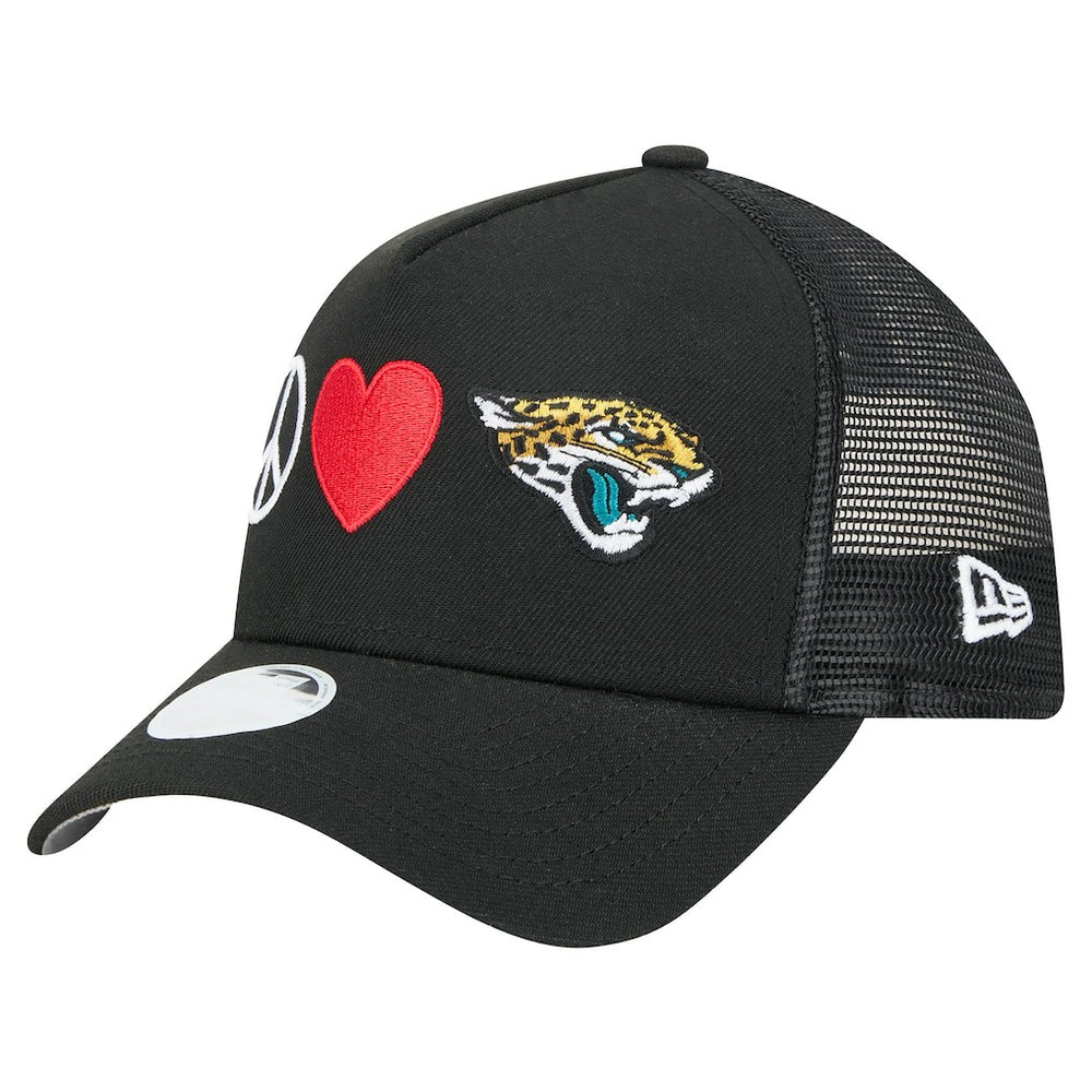 Women's Peace & Love Trucker 9FORTY Adjustable Hat - Jacksonville Jaguars