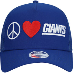 Women's Peace & Love Trucker 9FORTY Adjustable Hat - New York Giants