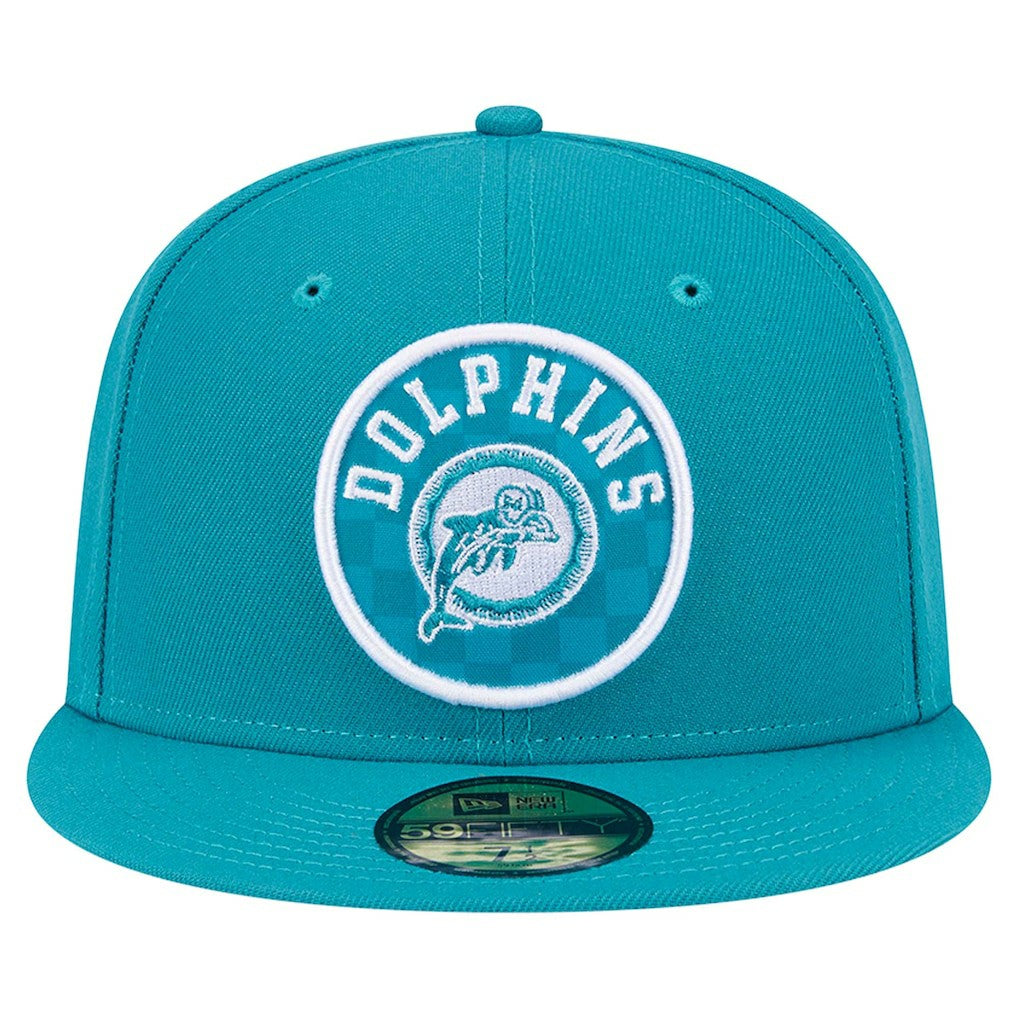 Checkered 59FIFTY Fitted Hat - Miami Dolphins