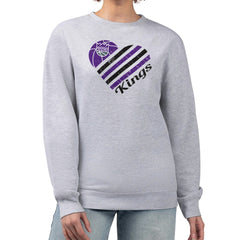NBA Sacramento Kings G-III 4Her by Carl Banks Women's Heart Graphic Fleece Pullover Sweatshirt