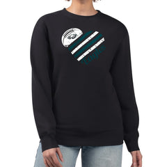 G-III 4Her by Carl Banks Women's Heart Graphic Fleece Pullover Sweatshirt - Philadelphia Eagles