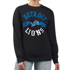 G-III 4Her by Carl Banks Women's Large Team Graphic Fleece Pullover Sweatshirt - Detroit Lions