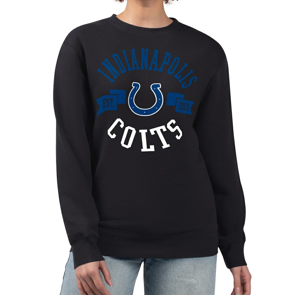 G-III 4Her by Carl Banks Women's Large Team Graphic Fleece Pullover Sweatshirt - Indianapolis Colts