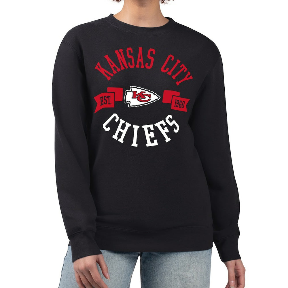 G-III 4Her by Carl Banks Women's Large Team Graphic Fleece Pullover Sweatshirt - Kansas City Chiefs