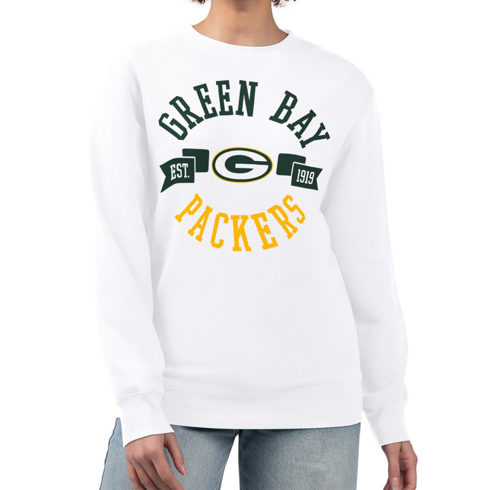 G-III 4Her by Carl Banks Women's Large Team Graphic Fleece Pullover Sweatshirt - Green Bay Packers