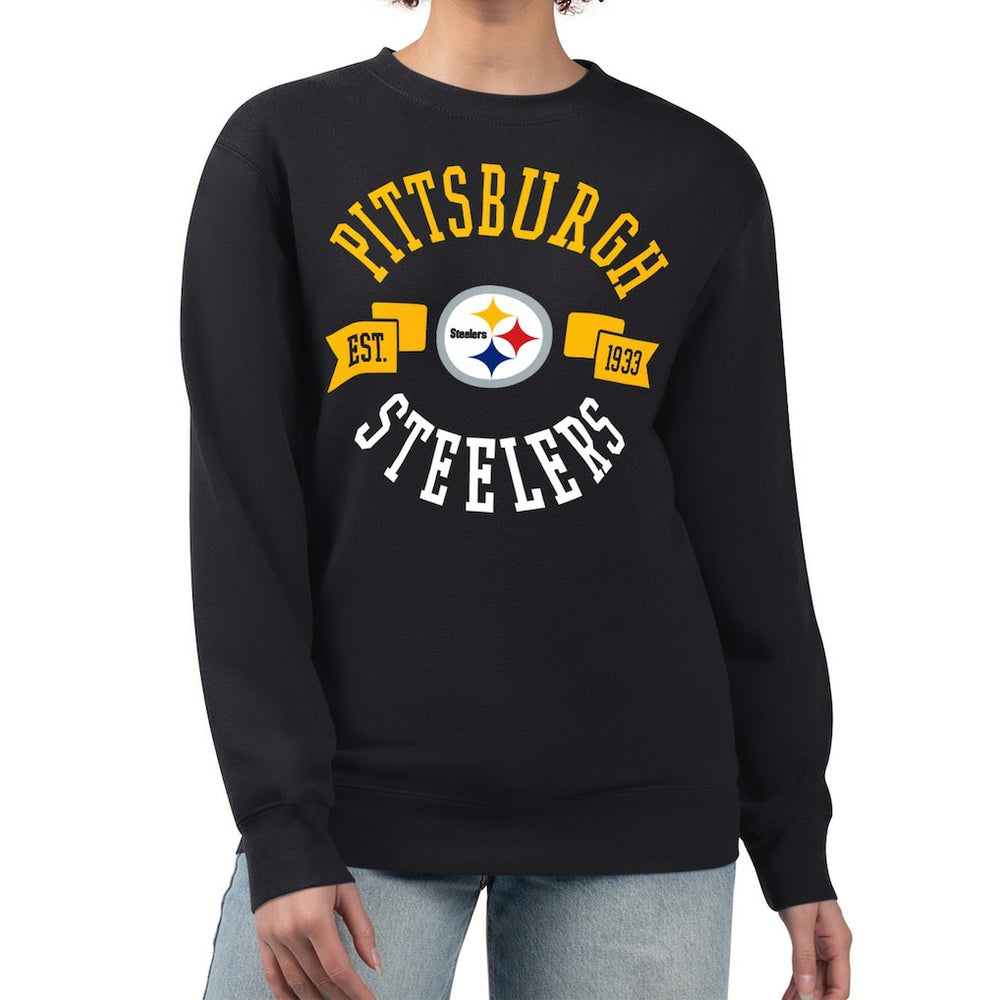 G-III 4Her by Carl Banks Women's Large Team Graphic Fleece Pullover Sweatshirt - Pittsburgh Steelers