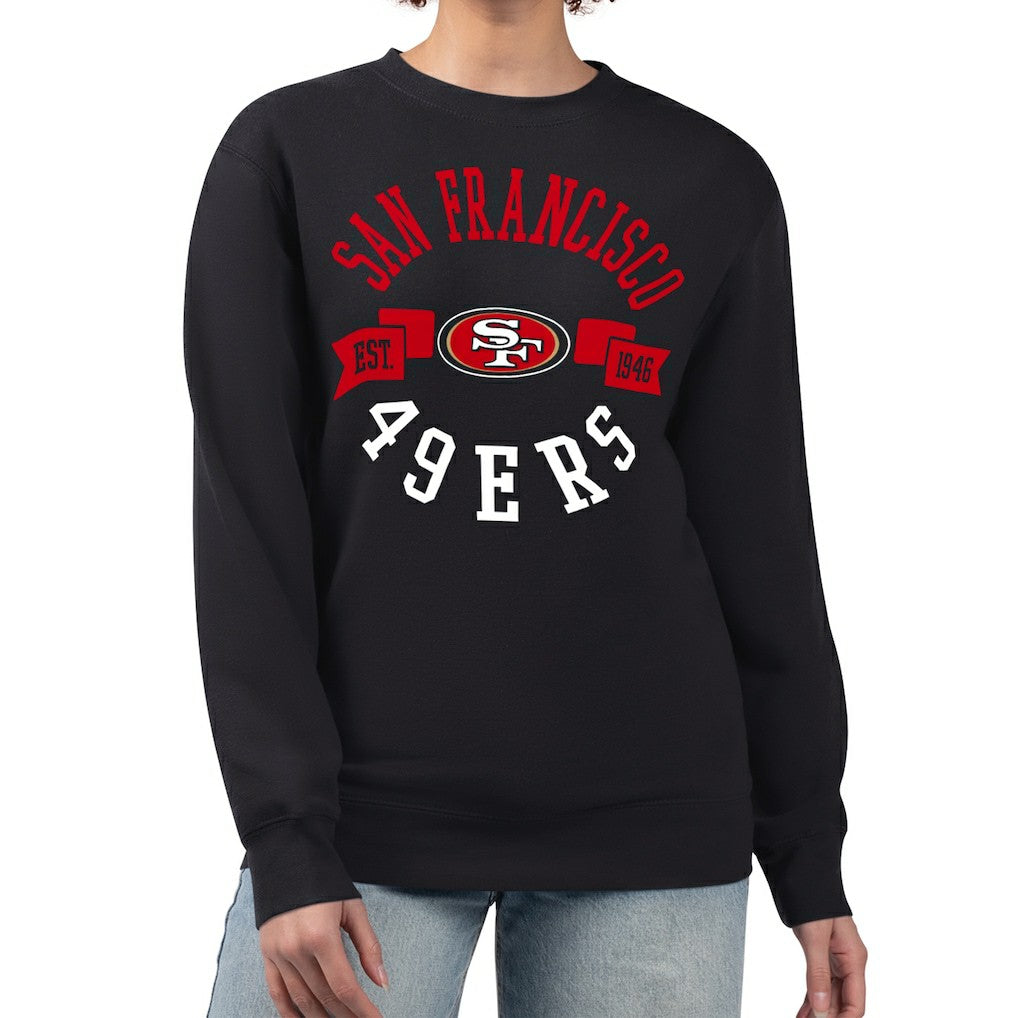 G-III 4Her by Carl Banks Women's Large Team Graphic Fleece Pullover Sweatshirt - San Francisco 49ers