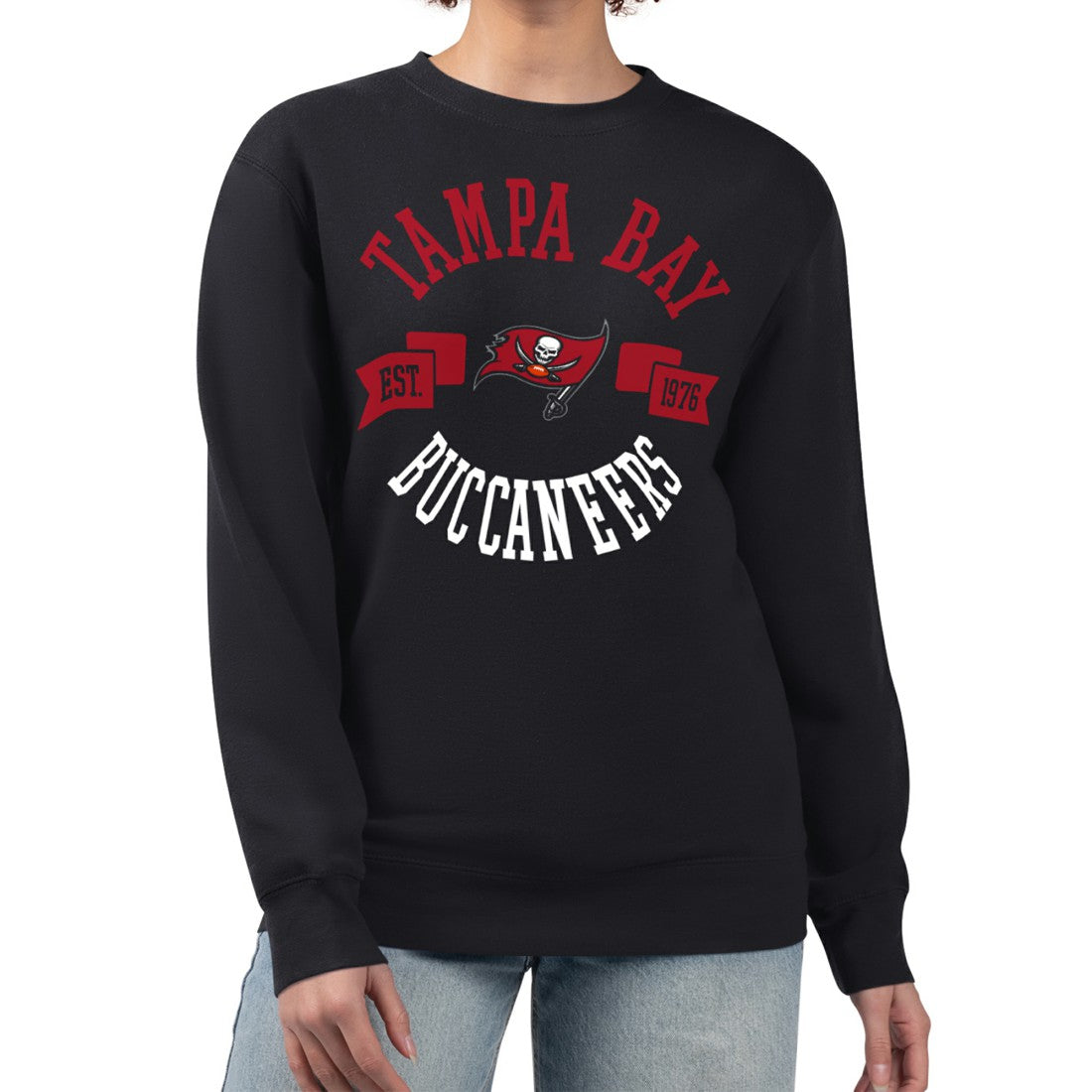 G-III 4Her by Carl Banks Women's Large Team Graphic Fleece Pullover Sweatshirt - Tampa Bay Buccaneers