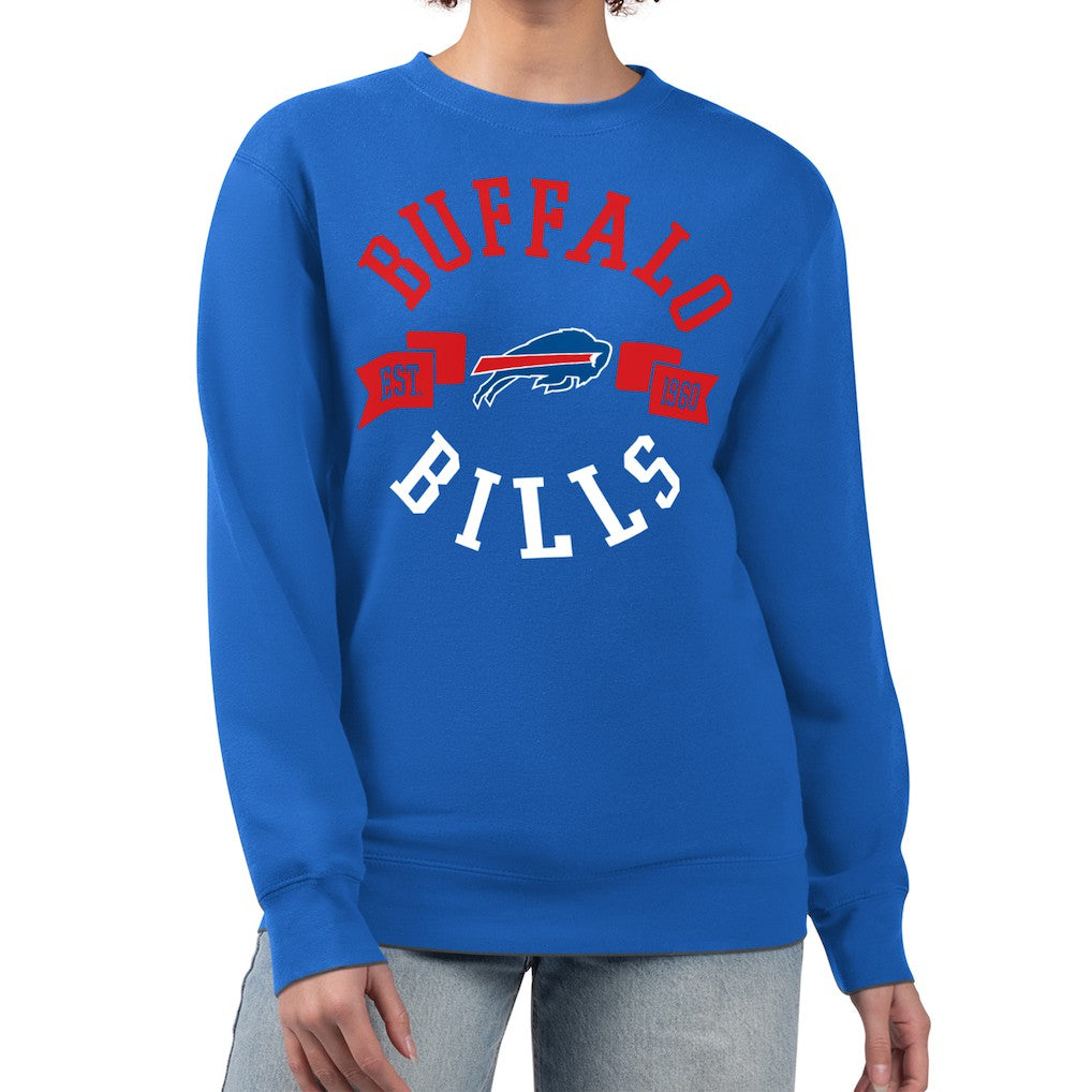 G-III 4Her by Carl Banks Women's Large Team Graphic Fleece Pullover Sweatshirt - Buffalo Bills