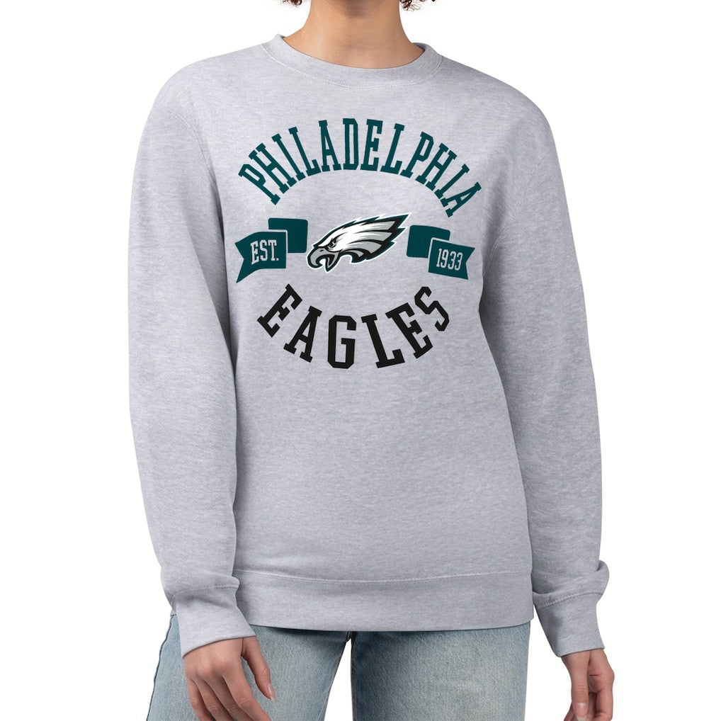 G-III 4Her by Carl Banks Women's Large Team Graphic Fleece Pullover Sweatshirt - Philadelphia Eagles