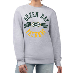 G-III 4Her by Carl Banks Women's Large Team Graphic Fleece Pullover Sweatshirt - Green Bay Packers