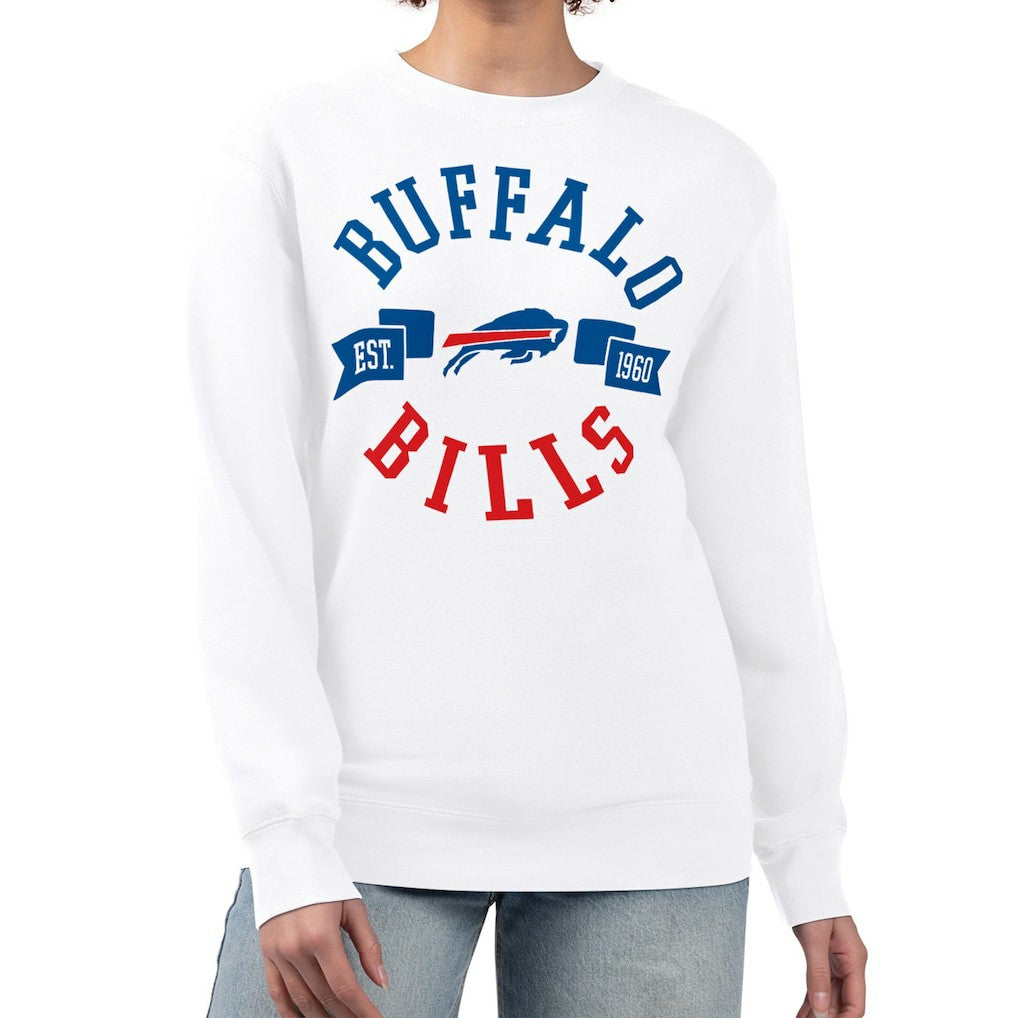 G-III 4Her by Carl Banks Women's Large Team Graphic Fleece Pullover Sweatshirt - Buffalo Bills