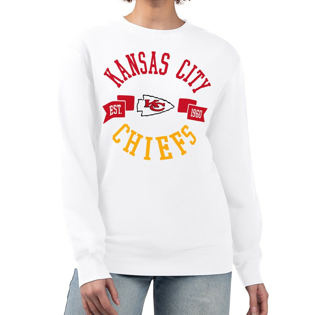 G-III 4Her by Carl Banks Women's Large Team Graphic Fleece Pullover Sweatshirt - Kansas City Chiefs