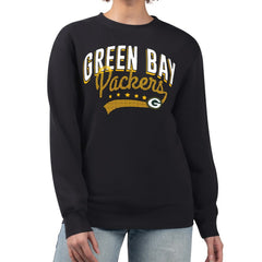 G-III 4Her by Carl Banks Women's Filigree Logo Graphic Fleece Pullover Sweatshirt - Green Bay Packers
