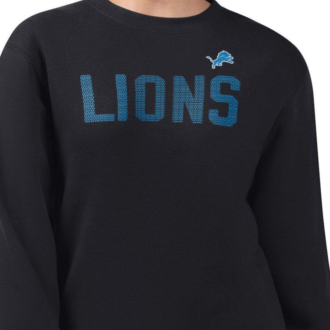 G-III 4Her by Carl Banks Women's Dot Print Team Graphic Fleece Pullover Sweatshirt - Detroit Lions