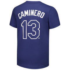 MLB Junior Caminero Tampa Bay Rays Nike Youth Name & Number T-Shirt