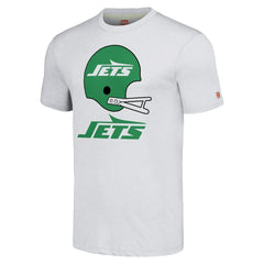 Homage Unisex Big Helmet Tri-Blend T-Shirt - New York Jets