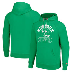Homage Unisex Helmet Tri-Blend Pullover Hoodie - New York Jets