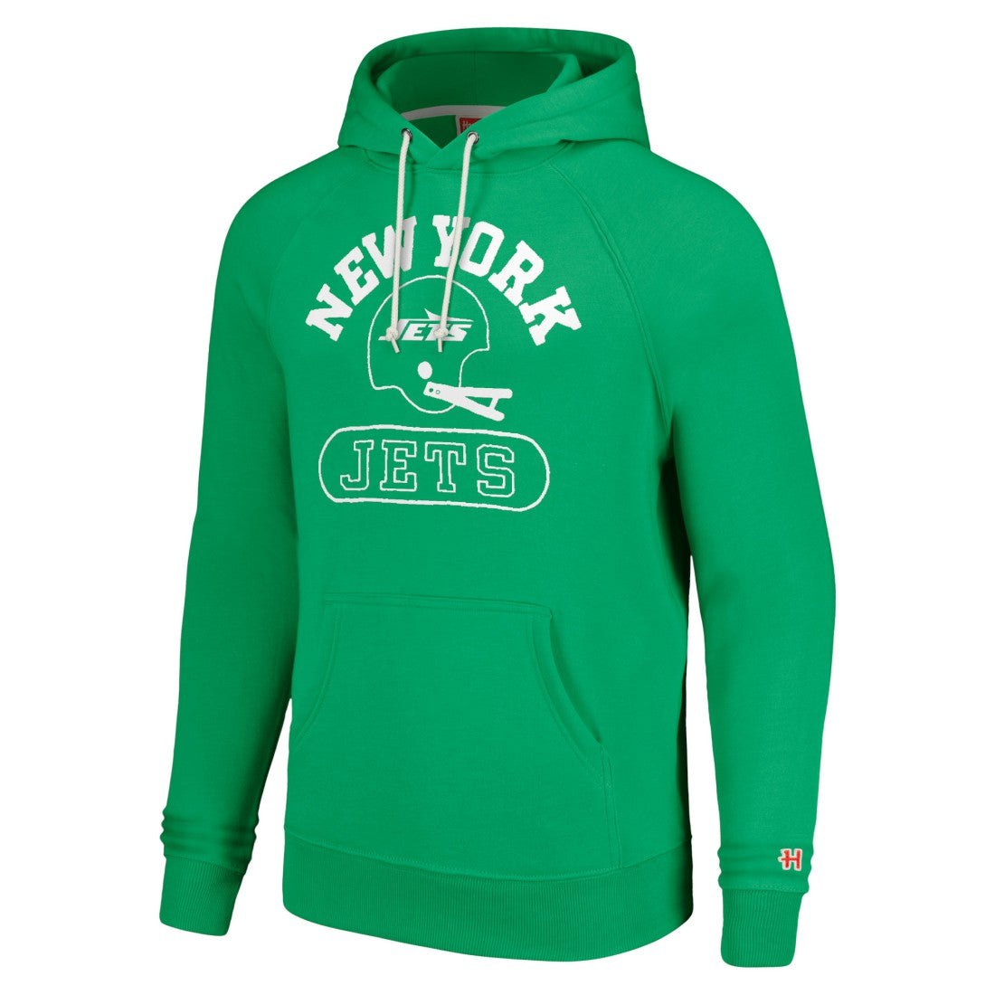 Homage Unisex Helmet Tri-Blend Pullover Hoodie - New York Jets