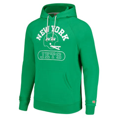 Homage Unisex Helmet Tri-Blend Pullover Hoodie - New York Jets