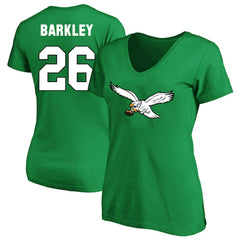 Saquon Barkley  Women's Plus Size Fair Catch Name & Number Scoop Neck T-Shirt - Philadelphia Eagles