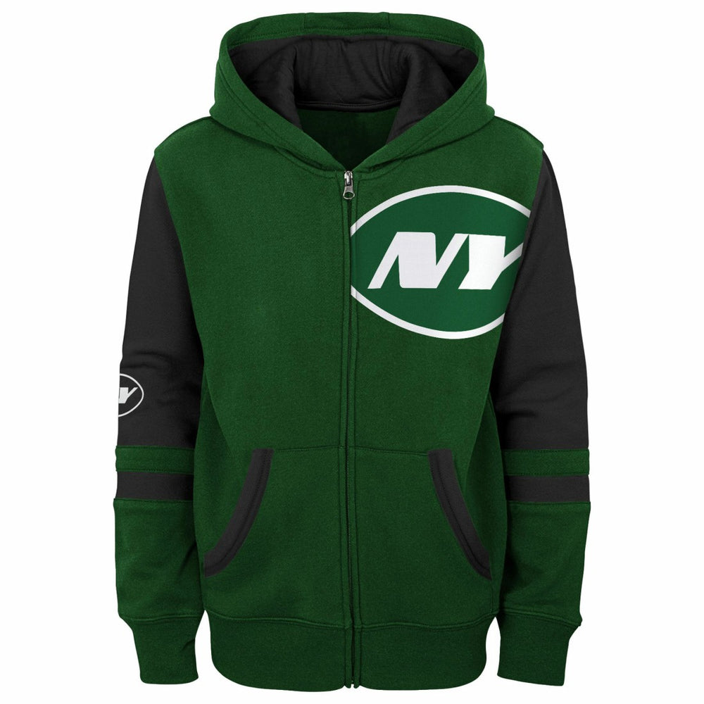 Youth Stadium Color-Block Full-Zip Hoodie - New York Jets