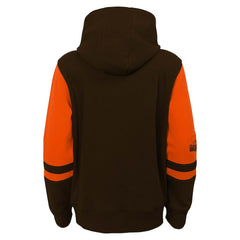 Preschool Stadium Color Block Full-Zip Hoodie - Cleveland Browns