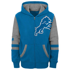 Preschool Stadium Color Block Full-Zip Hoodie - Detroit Lions